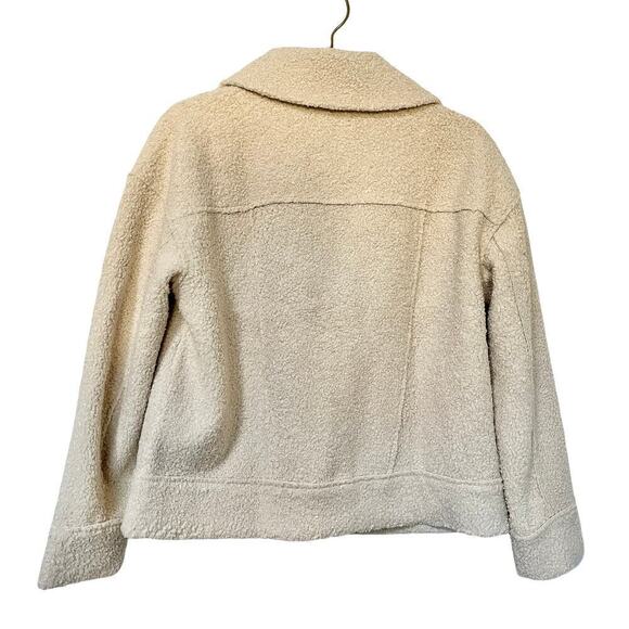Marine Layer Women’s Quebec Sherpa Jacket Size L Antique White NEW - Picture 4 of 10